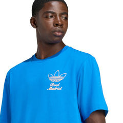 Adidas Real Madrid Terrace Icons Collection Graphic T-Shirts - Blue