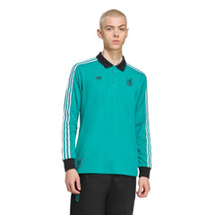 Adidas Liverpool Terrace Icons Long Sleeve Polo - Green