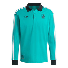Adidas Liverpool Terrace Icons Long Sleeve Polo - Green