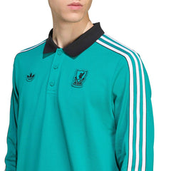 Adidas Liverpool Terrace Icons Long Sleeve Polo - Green