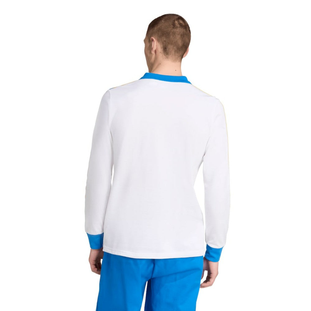 Adidas Real Madrid Terrace Icons Long Sleeve Polo - White
