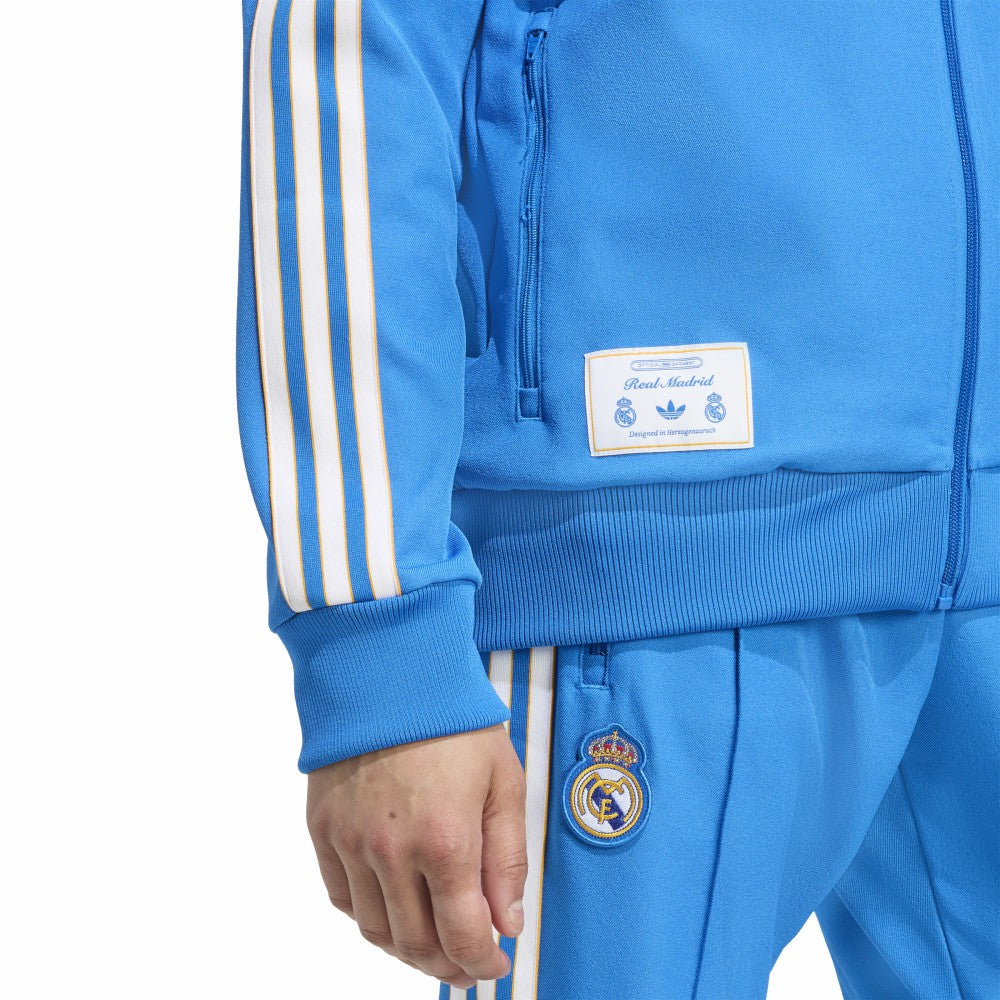 Adidas Real Madrid Terrace Icons Full-Zip Track Jacket - Blue