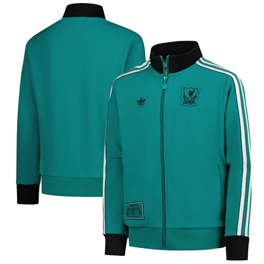 Adidas Liverpool Youth Terrace Icons Full-Zip Track Jacket - Green