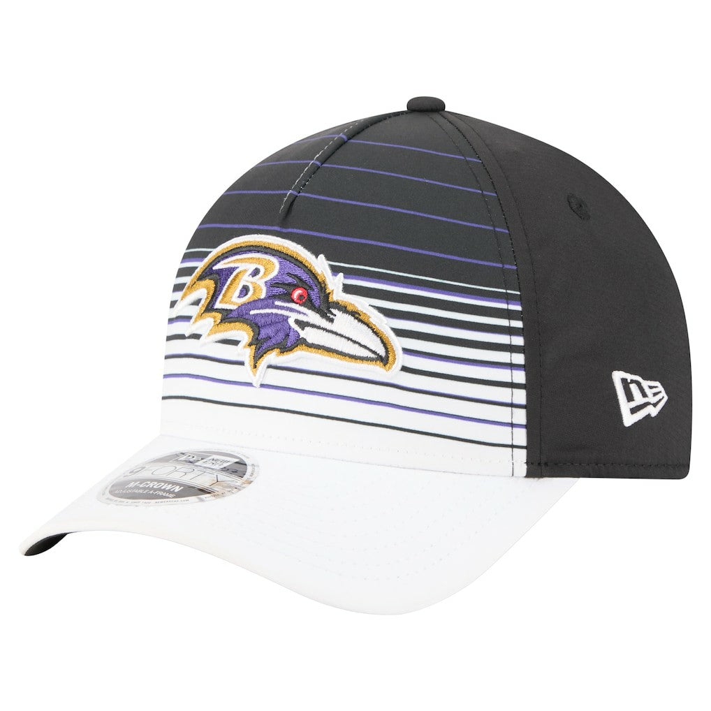 Baltimore Ravens New Era Adventure Gradient 9FORTY M-Crown A-Frame Adjustable Hat White/Black - NFL