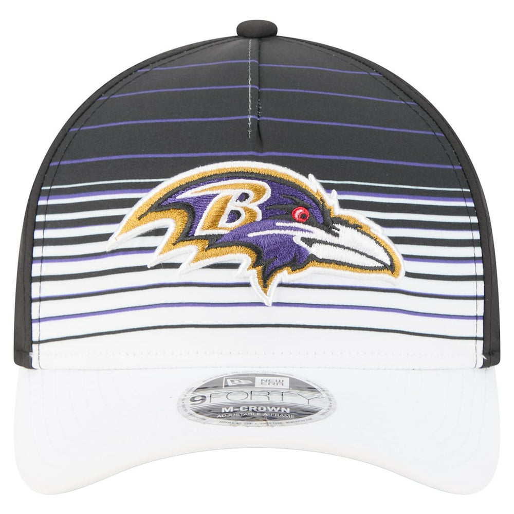 Baltimore Ravens New Era Adventure Gradient 9FORTY M-Crown A-Frame Adjustable Hat White/Black - NFL