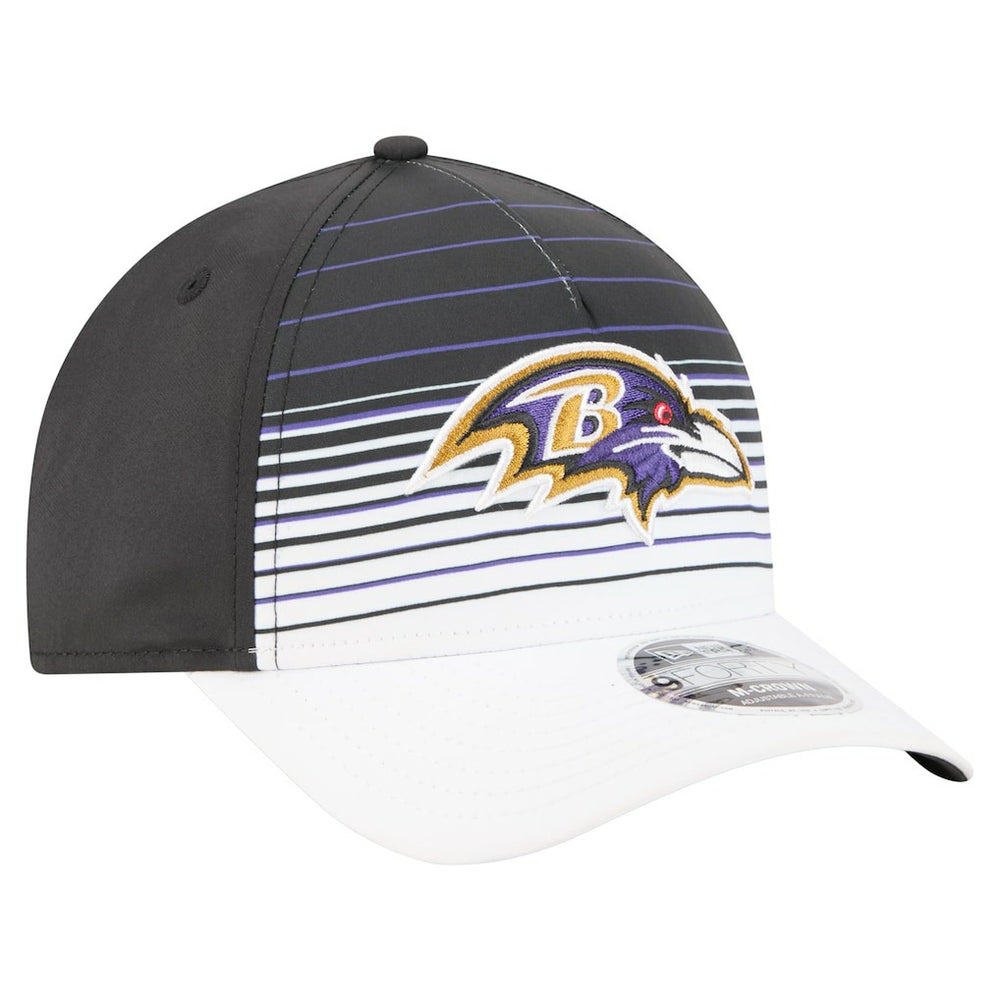 Baltimore Ravens New Era Adventure Gradient 9FORTY M-Crown A-Frame Adjustable Hat White/Black - NFL