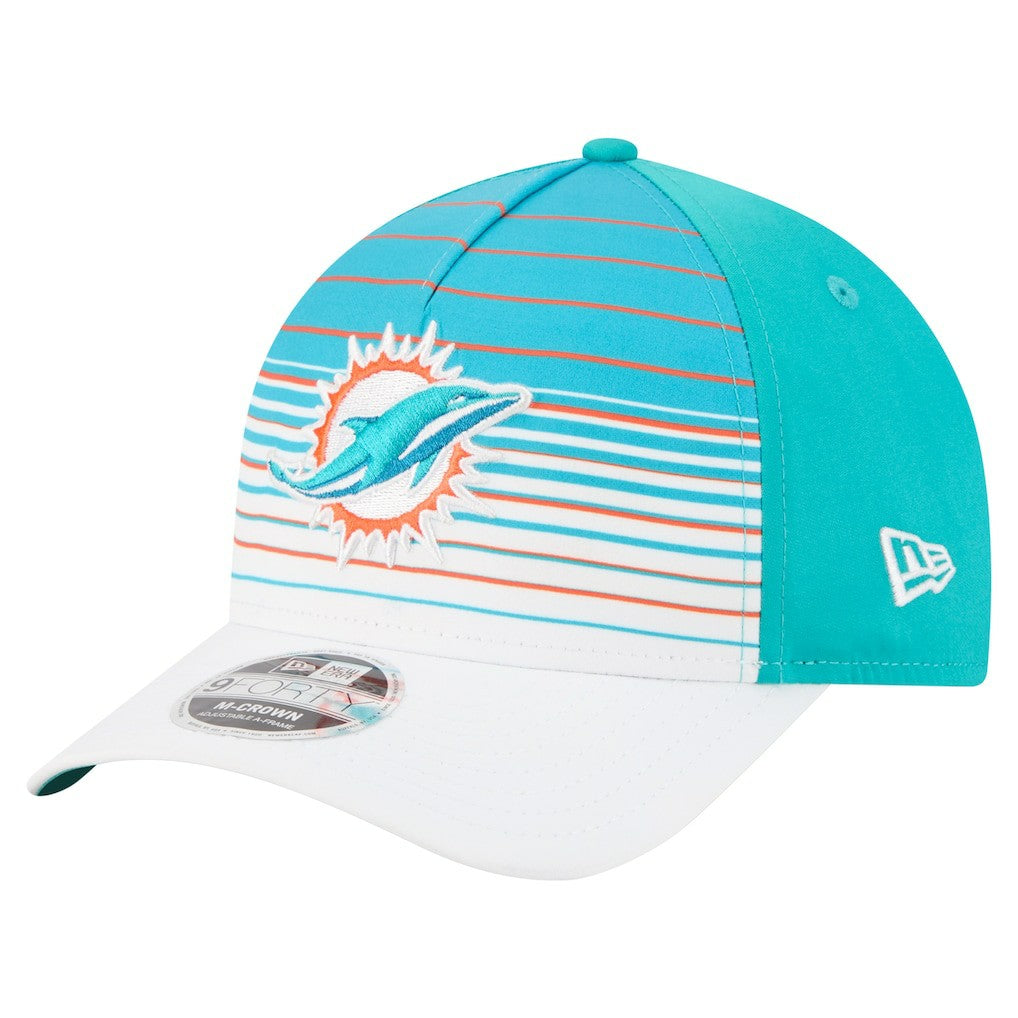 Miami Dolphins New Era Adventure Gradient 9FORTY M-Crown A-Frame Adjustable Hat White/Aqua - NFL