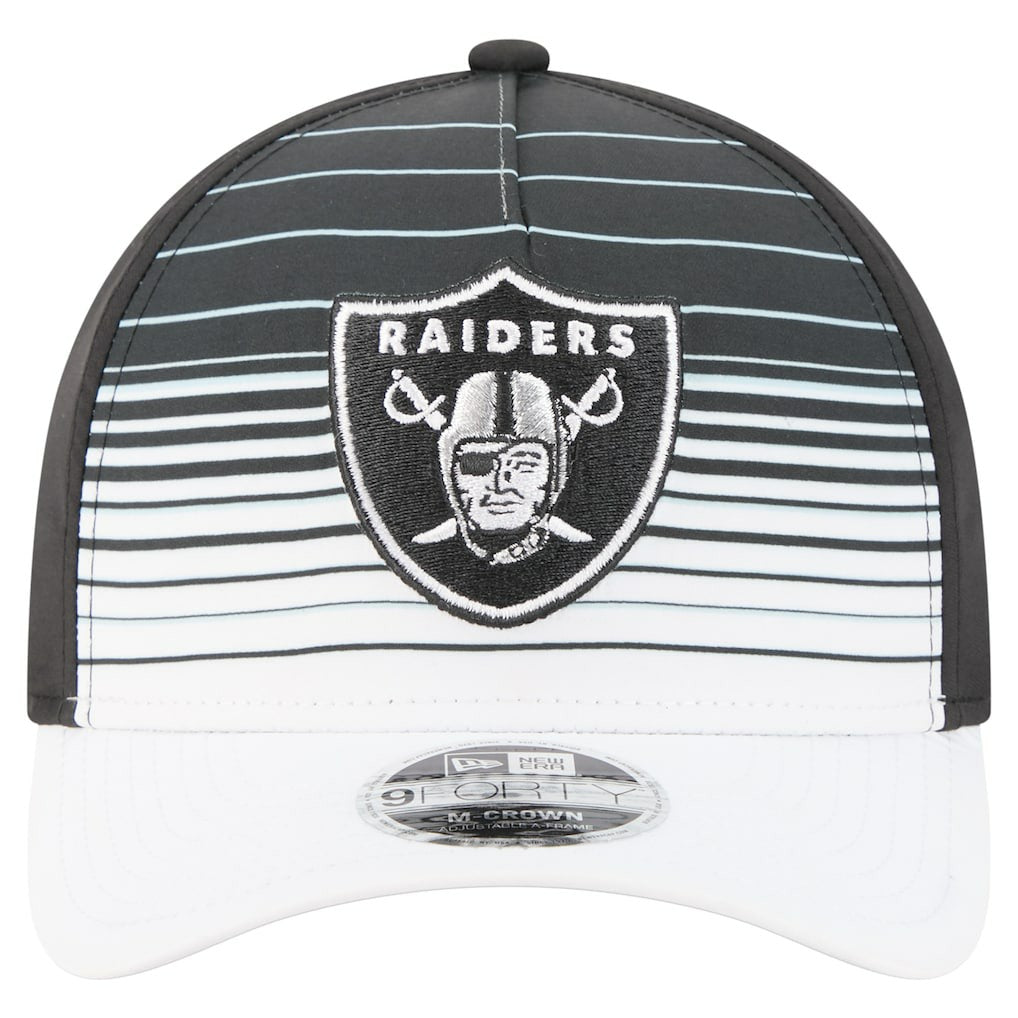 Las Vegas Raiders New Era Adventure Gradient 9FORTY M-Crown A-Frame Adjustable Hat White/Black - NFL