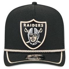 Las Vegas Raiders New Era Vintage Team Rope A-Frame Trucker 9FIFTY Snapback Hat Black - NFL