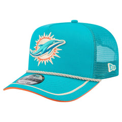Miami Dolphins New Era Vintage Team Rope A-Frame Trucker 9FIFTY Snapback Hat Aqua - NFL