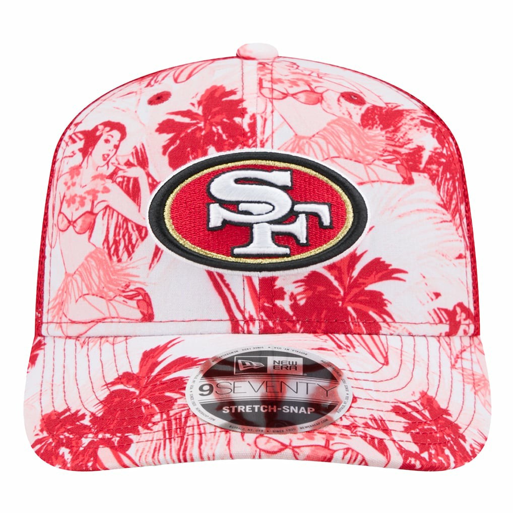 San Francisco 49ers New Era Hula 9SEVENTY Adjustable Trucker Hat Scarlet - NFL