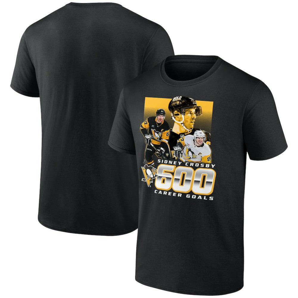 Sidney Crosby Pittsburgh Penguins 600 Career Goals T-Shirt Black