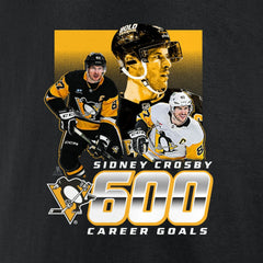 Sidney Crosby Pittsburgh Penguins 600 Career Goals T-Shirt Black