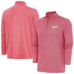 Detroit Red Wings - Antigua 2025 NHL Stadium Series Hunk Quarter-Zip Jacket Heather Red