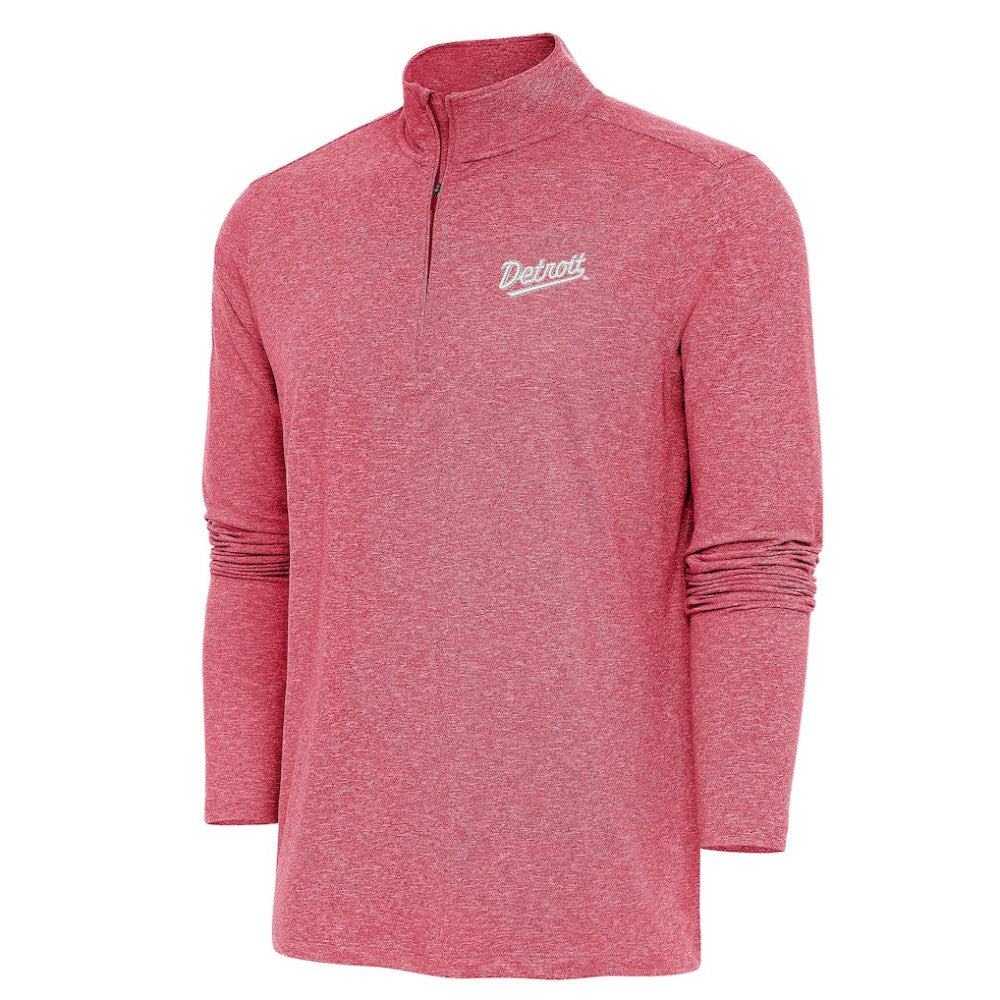 Detroit Red Wings - Antigua 2025 NHL Stadium Series Hunk Quarter-Zip Jacket Heather Red