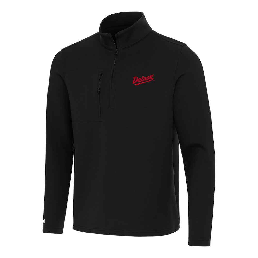 Detroit Red Wings - Antigua 2025 NHL Stadium Series Insider Quarter-Zip Top Black