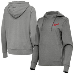 Detroit Red Wings - Antigua Women's 2025 NHL Stadium Series Justice Pullover Hoodie Heather Black