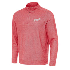 Detroit Red Wings - Antigua 2025 NHL Stadium Series Subtle Quarter-Zip Top Heather Red