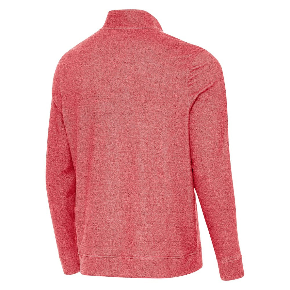 Detroit Red Wings - Antigua 2025 NHL Stadium Series Subtle Quarter-Zip Top Heather Red