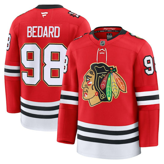 Connor Bedard Chicago Blackhawks Fanatics Centennial Premium Player Jersey - Red | NHL Jerseys