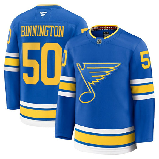 Jordan Binnington St. Louis Blues Fanatics Home Premium Player Jersey - Blue | NHL Jerseys