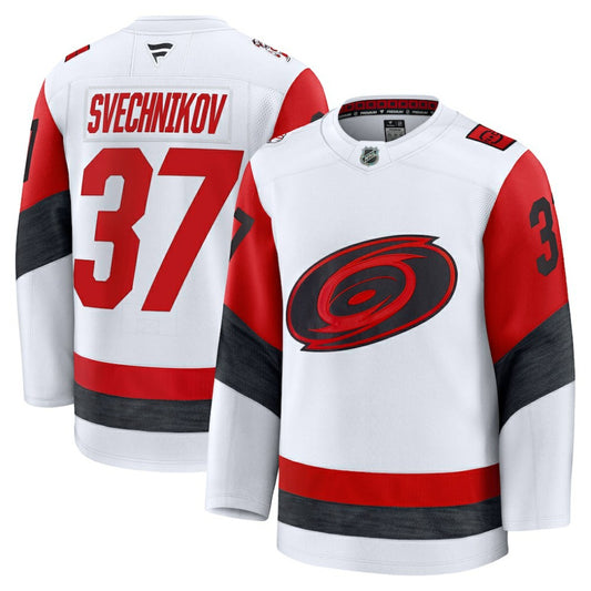 Andrei Svechnikov Carolina Hurricanes Fanatics Away Premium Jersey - White | NHL Jerseys