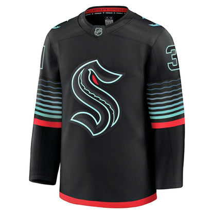 Philipp Grubauer Seattle Kraken Fanatics Alternate Premium Player Jersey - Black | NHL Jerseys