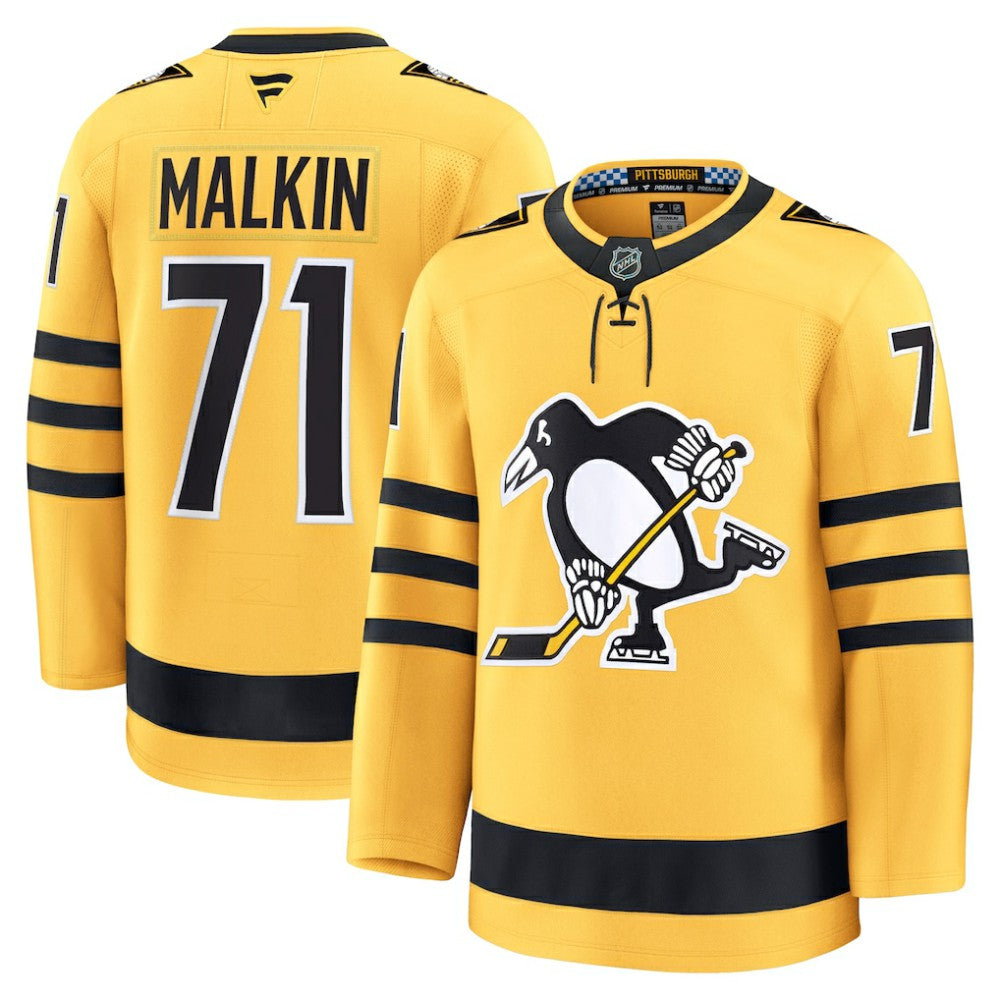 Evgeni Malkin Pittsburgh Penguins Fanatics Alternate Premium Player Jersey - Gold | NHL Jerseys