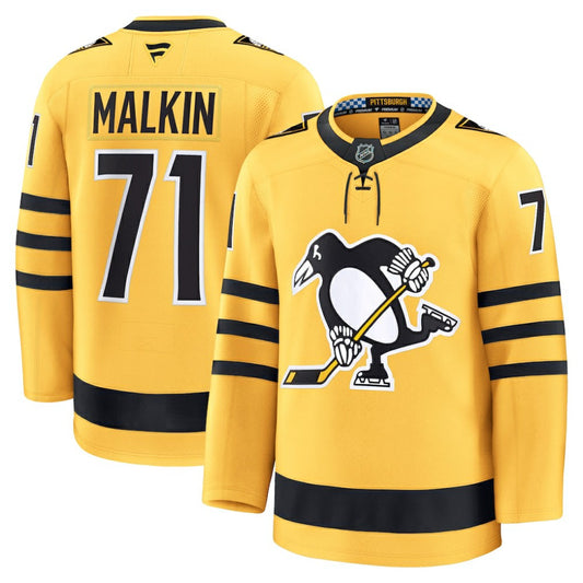Evgeni Malkin Pittsburgh Penguins Fanatics Alternate Premium Player Jersey - Gold | NHL Jerseys
