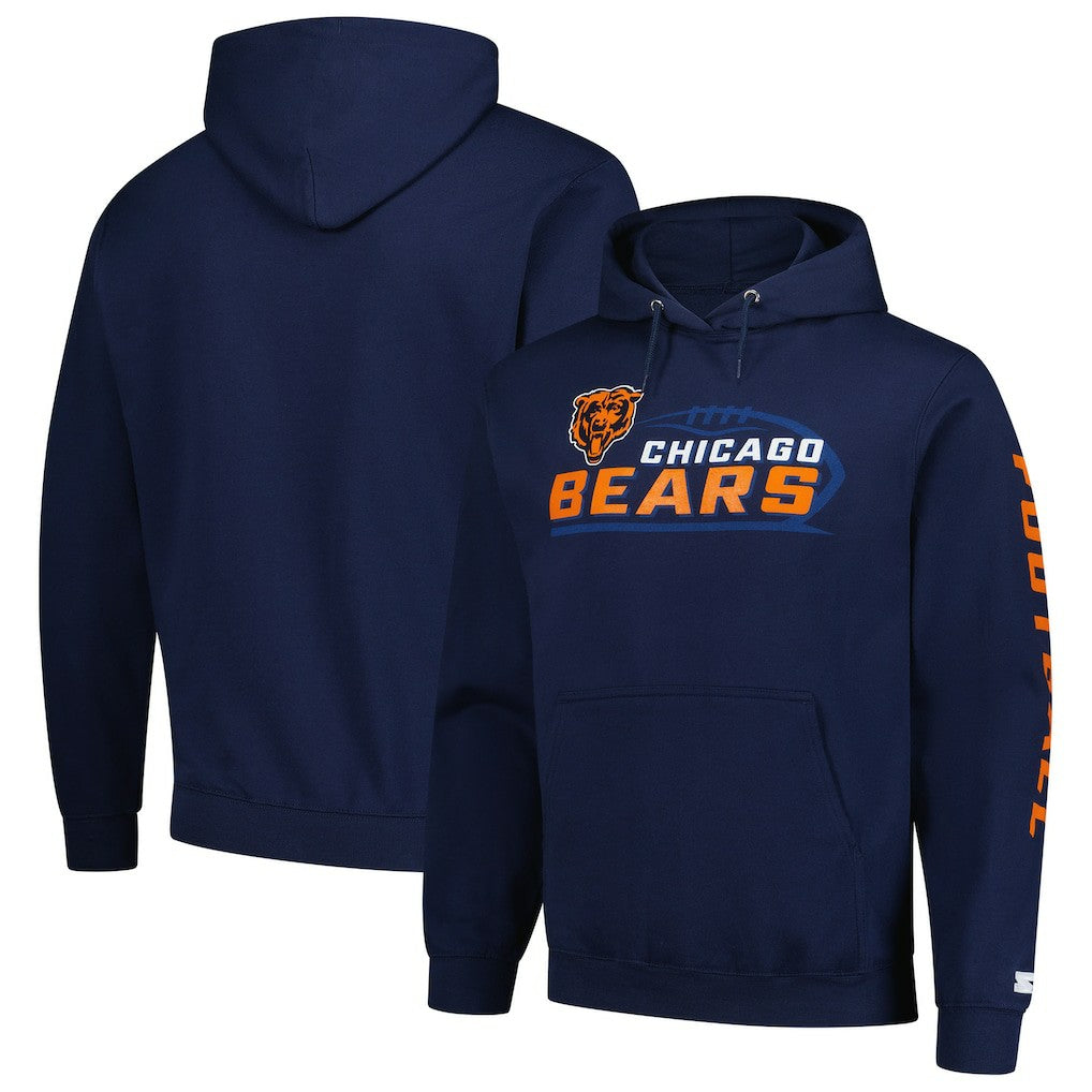 Chicago Bears Starter Vintage Pullover Hoodie Navy - NFL