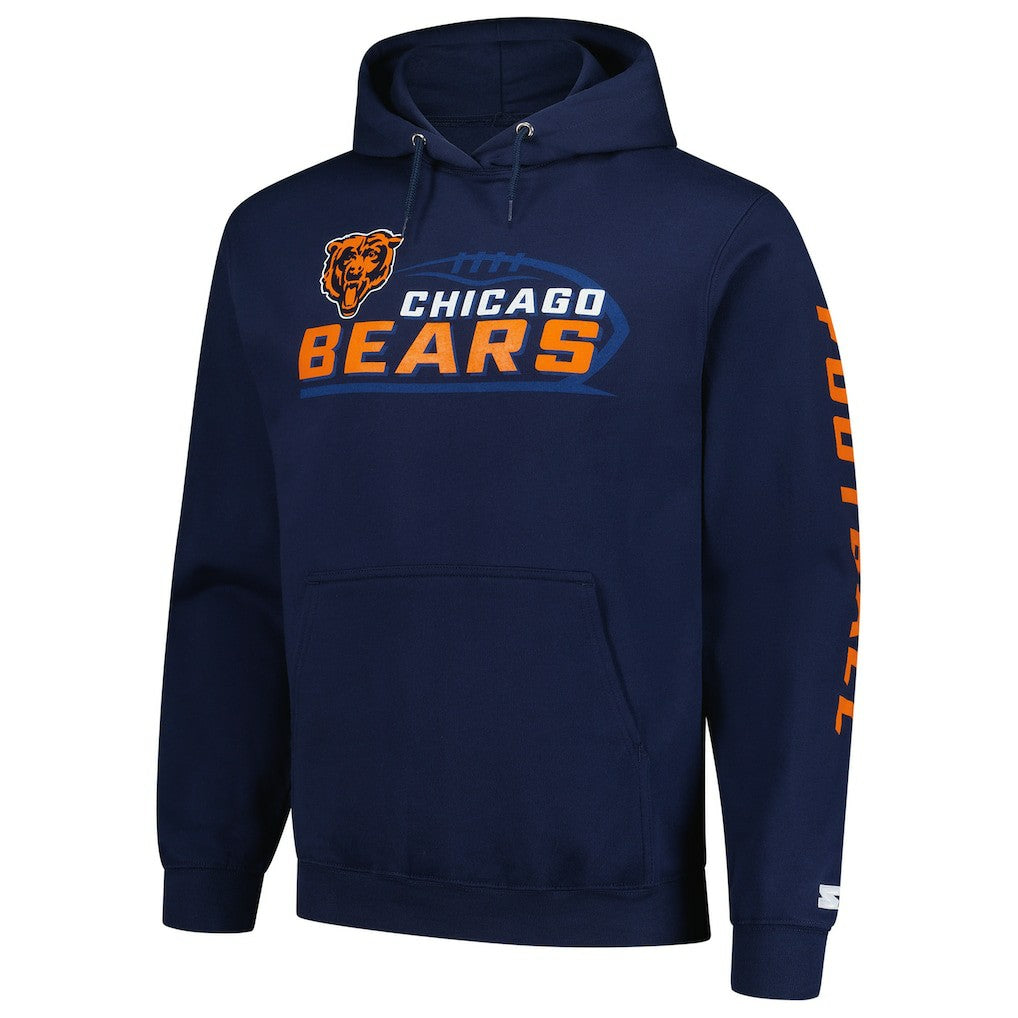 Chicago Bears Starter Vintage Pullover Hoodie Navy - NFL