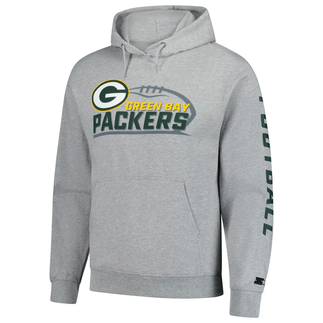 Green Bay Packers Starter Vintage Pullover Hoodie Heather Gray - NFL