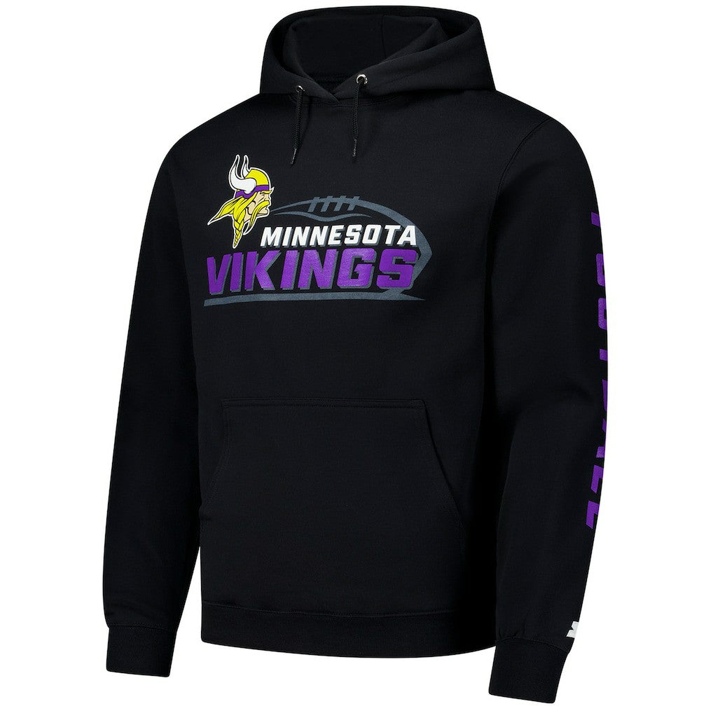 Minnesota Vikings Starter Vintage Pullover Hoodie Black - NFL
