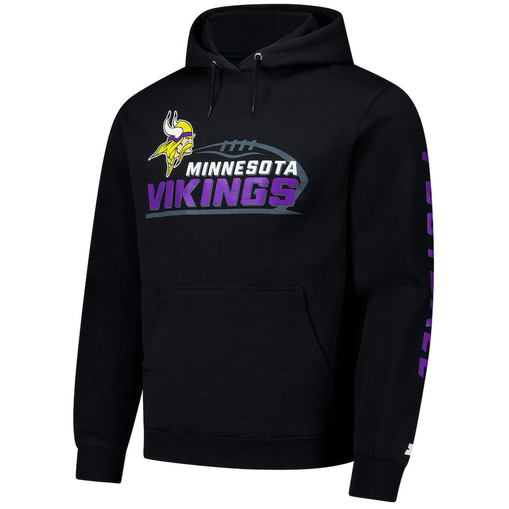 Minnesota Vikings Starter Vintage Pullover Hoodie Black - NFL