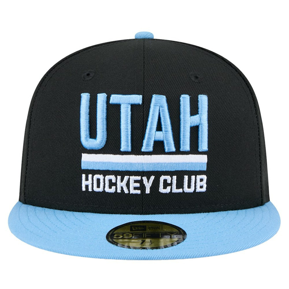 Utah Mammoth - New Era Lockup 1st Season 59FIFTY Fitted Hat Black/Light Blue