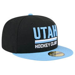 Utah Mammoth - New Era Lockup 1st Season 59FIFTY Fitted Hat Black/Light Blue