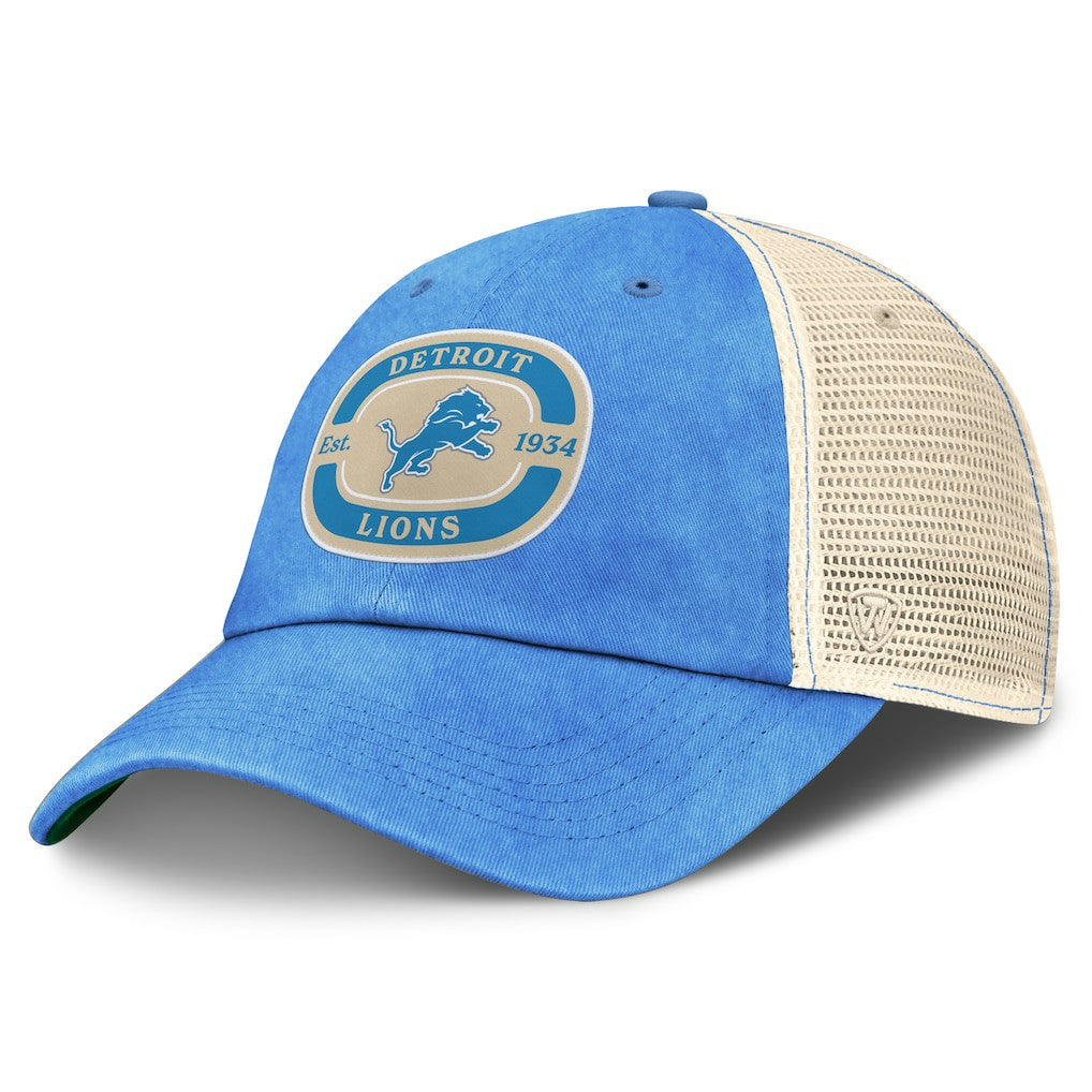 Detroit Lions Top of the World Team Patch Adjustable Hat Blue - NFL