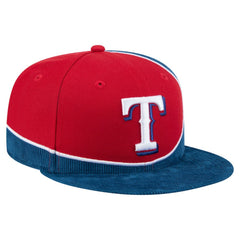 Texas Rangers New Era Retro Split Corduroy Snapback Hat On Sale