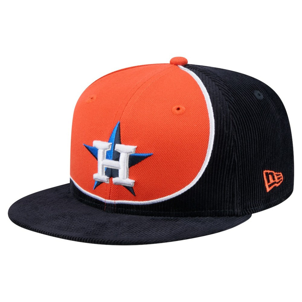 Houston Astros New Era Retro Split Corduroy Snapback Hat for sale