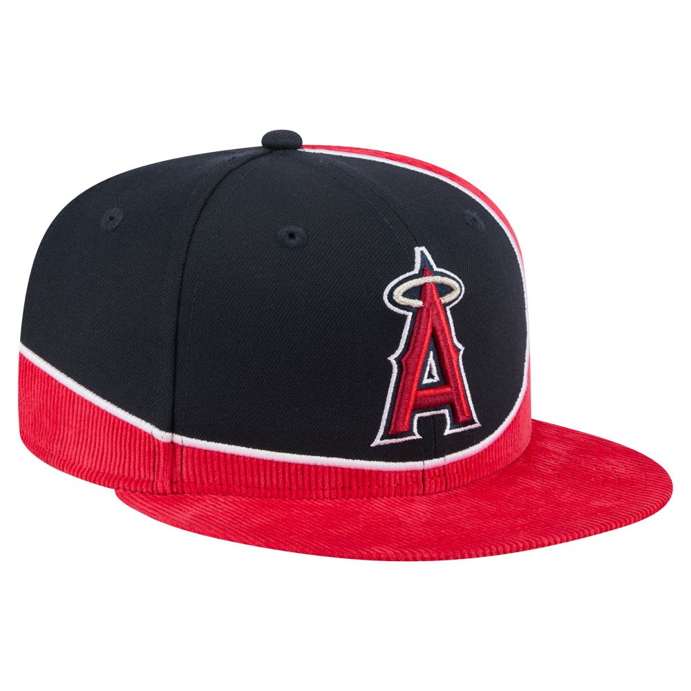 Los Angeles Angels New Era Retro Split Corduroy Snapback Hat discount