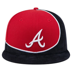 Atlanta Braves New Era Retro Split Corduroy Snapback Hat for sale