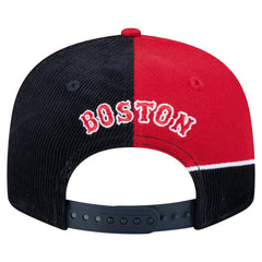 Boston Red Sox New Era Retro Split Corduroy Snapback Hat Lifestyle