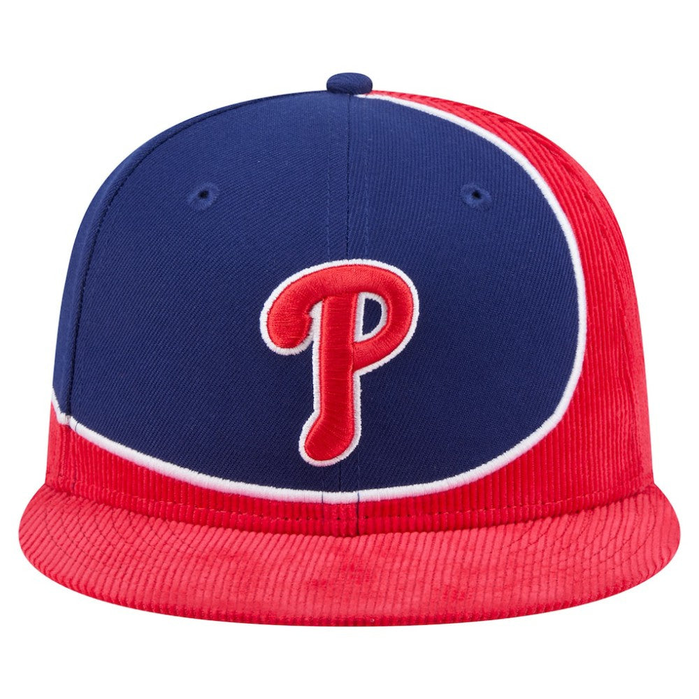 Philadelphia Phillies New Era Retro Split Corduroy Snapback Hat for sale
