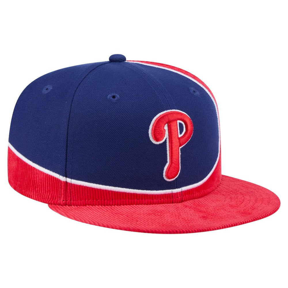 Philadelphia Phillies New Era Retro Split Corduroy Snapback Hat for sale