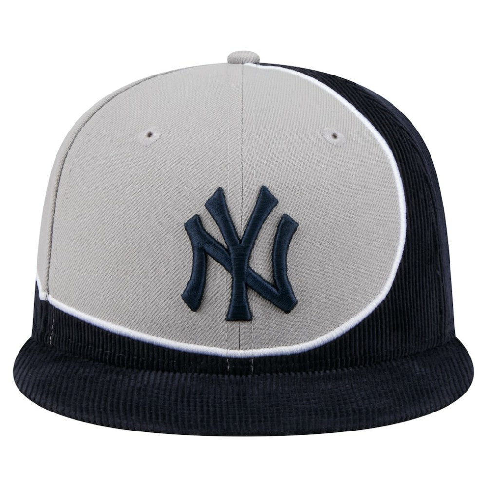 New York Yankees New Era Retro Split Corduroy Snapback Hat Lifestyle