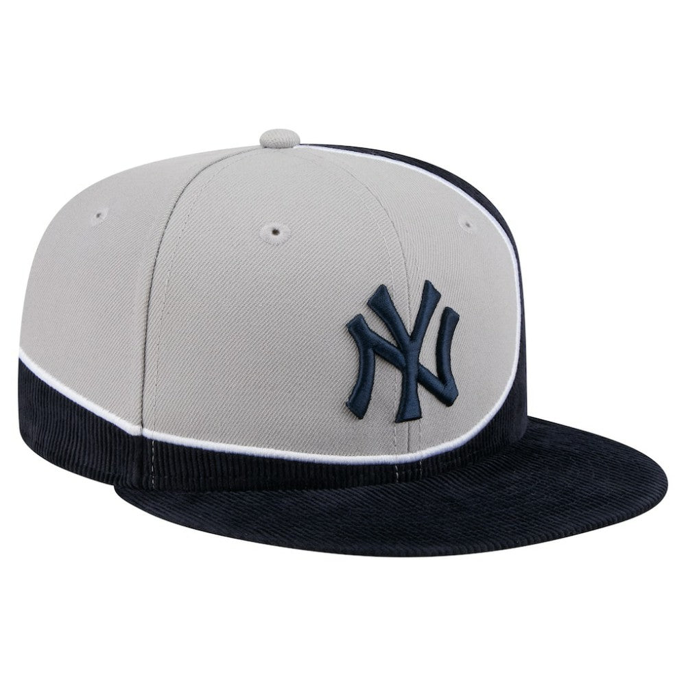 New York Yankees New Era Retro Split Corduroy Snapback Hat Lifestyle