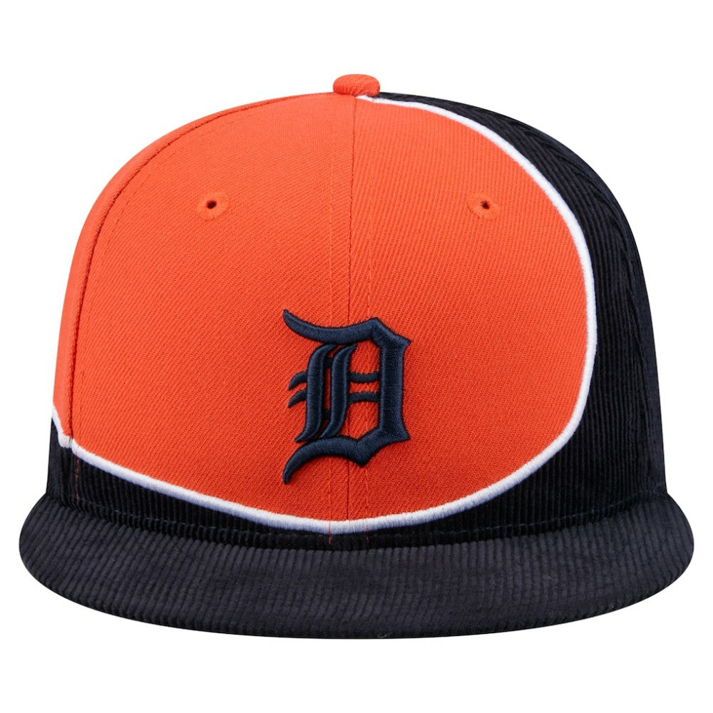 Detroit Tigers New Era Retro Split Corduroy Snapback Hat for sale