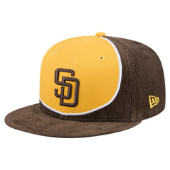 San Diego Padres New Era Retro Split Corduroy Snapback Hat Clearance
