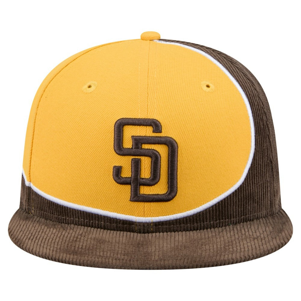 San Diego Padres New Era Retro Split Corduroy Snapback Hat Clearance