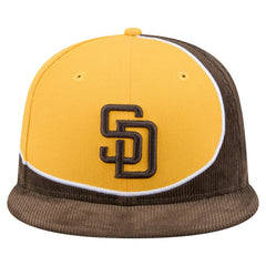 San Diego Padres New Era Retro Split Corduroy Snapback Hat Clearance